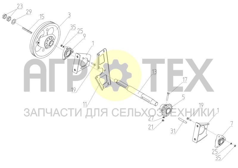 Контрпривод выгрузного устройства (181.29.06.200) (№7 на схеме)